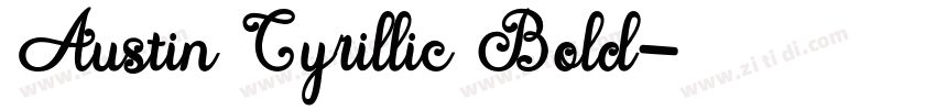 Austin Cyrillic Bold字体转换